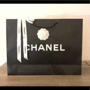 SOLD! Chanel Paper Shopping Gift Bag Ribbon Large